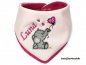 Preview: Wende-Halstuch Jersey rosa, Elefant  Herzballon pink Doodle, Namen pink, Fleece pink, Druckknopf pink